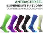 Norfolk Compressie Sokken - 1 Paar - Hardloopsokken met Anti Bacterieel Meryl Skinlife - Compressiekousen Hardlopen - Sportsokken - Grijs - 43-46 - Valencia