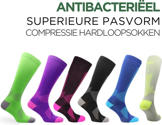 Compressie Hardloopsokken met Meryl Skinlife - Anti-bacterieel - Valencia QTR