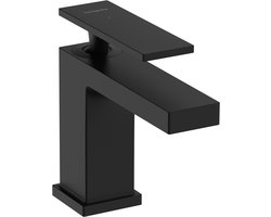 hansgrohe Tecturis E - fonteinkraan - 80 mm - met rechte greep voor koud water of vooraf ingestelde watertemperatuur - zonder waste - mat zwart