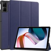 Tri-Fold Book Case met Wake/Sleep - Geschikt voor Xiaomi Redmi Pad SE Hoesje - Blauw