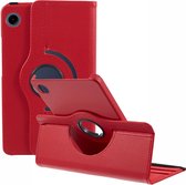 360 Rotating Book Case - Geschikt voor Samsung Galaxy Tab A9 Hoesje - Rood