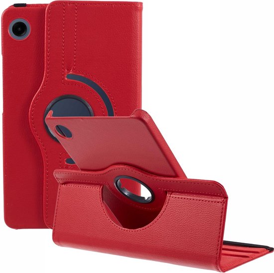 Samsung Galaxy Tab A9 Cover Book Case Rotatif à 360° Rouge