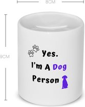 Akyol - yes i'm a dog person Spaarpot - Honden - honden liefhebbers - iemand die houdt van honden - verjaardag - cadeau - kado - geschenk - 350 ML inhoud