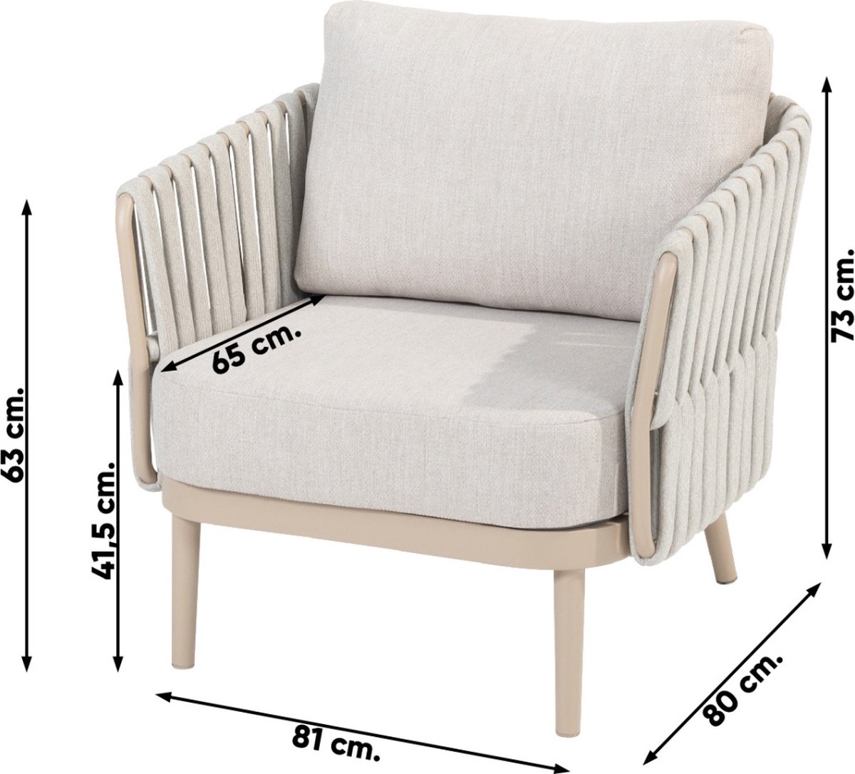 Taste by 4 Seasons Eva stoel-bank loungeset 3-delig
