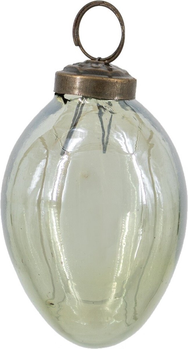 HomeBound by KY | Kerstbal glas oil green | 7,5x7,5x7,5cm | kerstbal
