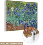 MuchoWow® Peinture sur Verre - Iris - Vincent van Gogh - 80x60 cm - Peintures sur Verre Acrylique - Photo sur Glas