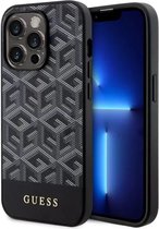 Guess G-Cube Back Case (MagSafe Compatible) - Geschikt voor Apple iPhone 15 Pro Max (6.7") - Zwart
