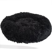 Bol.com RUFF - Donut hondenmand - Warm en zacht hondenkussen - Fluffy Hondenmand Donut - 100 cm - Zwart aanbieding