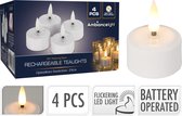 Bol.com Oplaadbare Theelichtjes met LED Ø4cm - 4 stuks - uitbreidingsset zonder oplader aanbieding