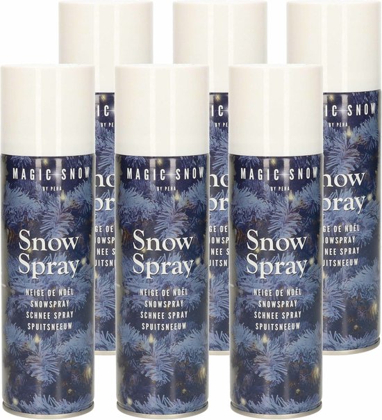 6x stuks sneeuwspray spuitbus 300 ml