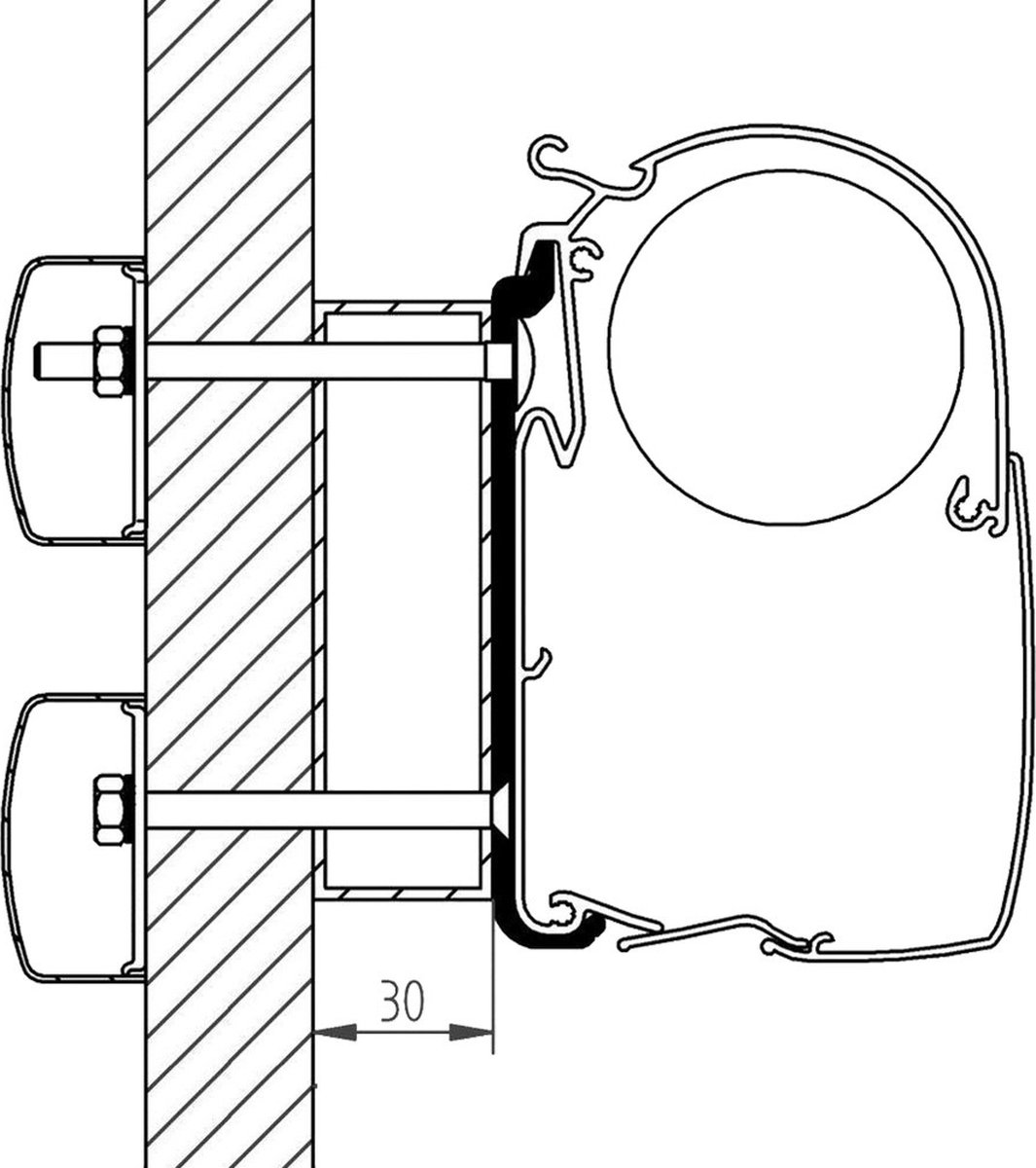 Thule Eden/Allegro/Trigano Adapter >2010