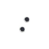 House of Jewels - Clous d'oreilles en zircone noire avec Argent - 4 mm