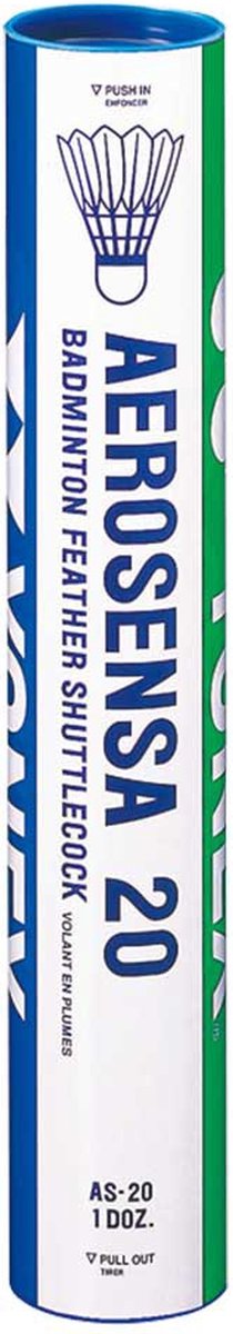 Yonex Aerosensa 20 V2 Badmintonshuttles Wit 20 Units