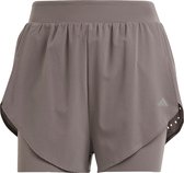 adidas Performance Designed for Training HEAT.RDY HIIT 2-in-1 Short - Dames - Bruin- XL