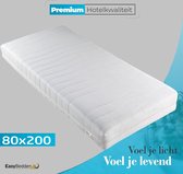Easy Bedden - 80x200 - 20 cm dik - 7 zones - Koudschuim HR45 Matras - Afritsbare hoes - Premium hotelkwaliteit - 100 % veilig