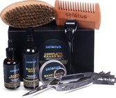 Selotus® – Baardverzorging set – baardgroei kit – baardroller- baardkam – baardtrimmer – baardborstel – baardolie