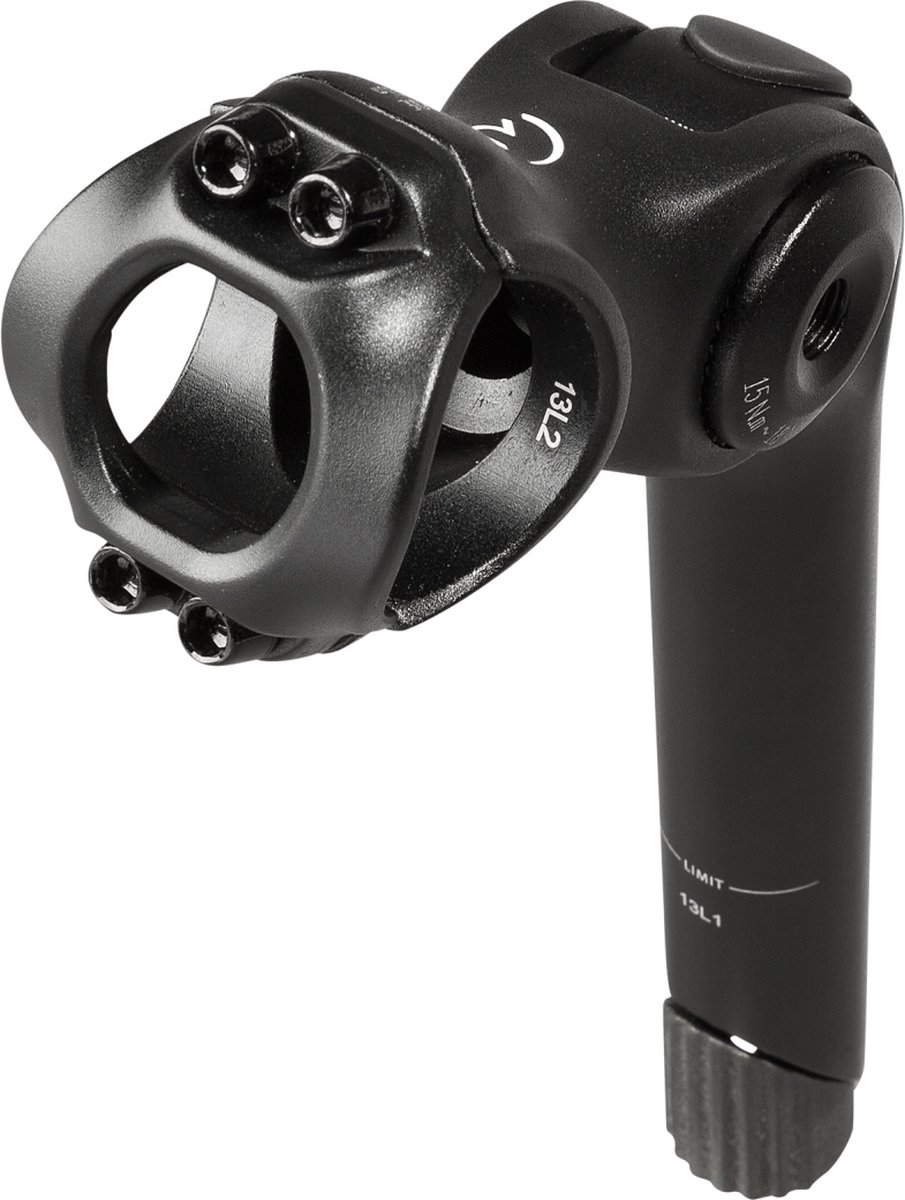 CUBE RFR Adjustable stem Stuurpen met schacht - Stuurnok - Gesmeed aluminium - 25,4 mm x 75mm - Zwart