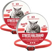 Feromonen halsband kat Rood - 2 stuks - Antistress middel voor katten - Stress halsband - Alternatief voor Feliway verdamper