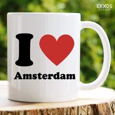 I love Amsterdam | Mok met tekst | Grappige mok | Verjaardag cadeau | Cadeau voor man | Cadeau voor vrouw | Cadeau voor haar | Cadeau voor hem | Grappige cadeau | Thee glazen | Valentijn cadeautjes | Koffiekopjes