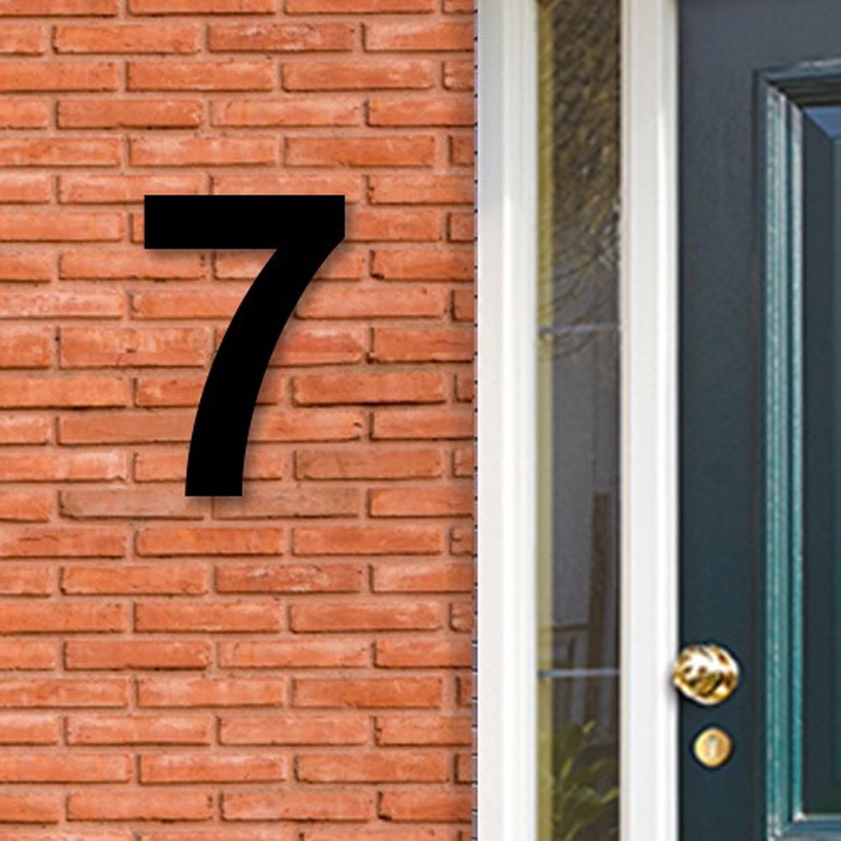 Huisnummer Acryl zwart, cijfer 7, Hoogte 16cm - Huisnummers - Huisnummer zwart - Huisnummer modern - Gratis verzending!