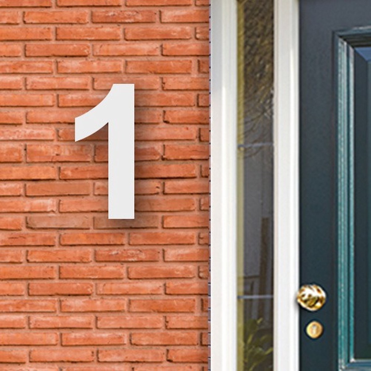 Huisnummer Acryl wit, cijfer 1, Hoogte 16cm - Huisnummers - Huisnummer wit - Huisnummer modern - Gratis verzending!
