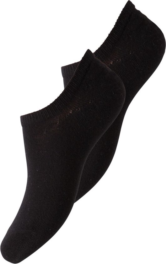 Pieces 2-paar dames sneaker sokken - 38 - Zwart