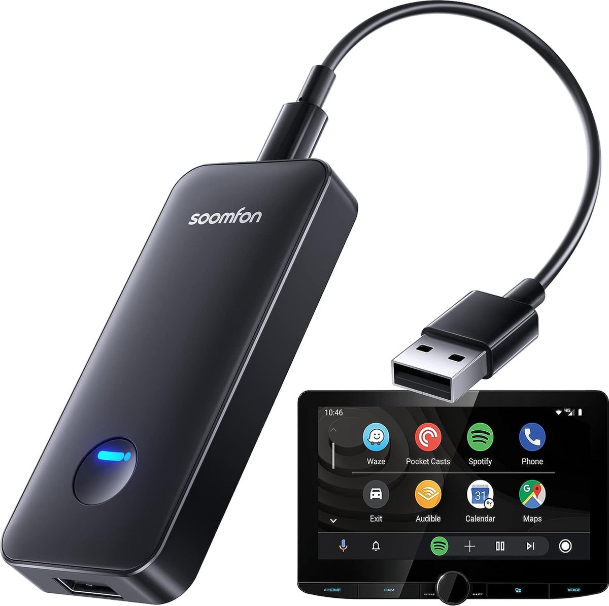 Equivera CarPlay Dongle - Draadloos Carplay - Carlinkkit - Voor Android