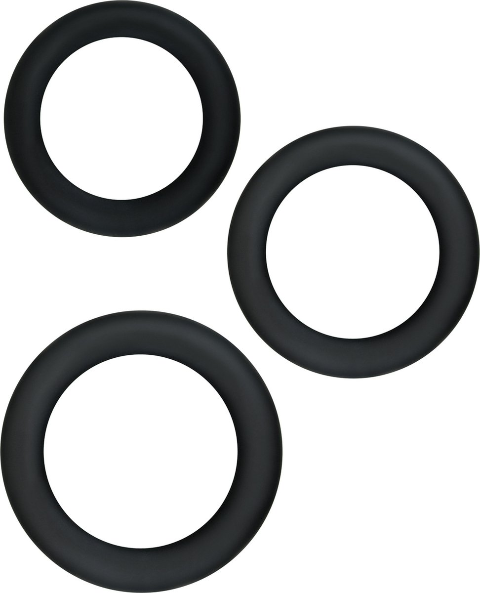 Renegade - Diversity Rings - Siliconen Cockringen - Zwart