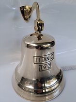 Denza - Cloche de navire XXL en Messing TITANIC 1912 JAV3P4950 unique grand modèle diamètre 18,5 cm - sonnette - sonnette avant cloche de café -
