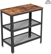 MIRA Home - Bijzettafel - Tafel - Salontafel - 3 Lagen - Vintage - 60x30x60