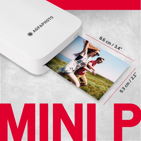 AgfaPhoto Mini P.2 - Imprimante Portable Zink pour Photos Instantanées - Imprimante  portable - AGFA
