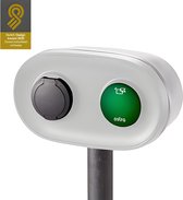 OSTRA Pole Single - Smart Charging - Modulaire Laadpaal - Gemonteerd op paal - Instelbaar vermogen tot 22kW - 32A, 1-3 fase - Slimladen - Voorbereid op kWh verrekenen - Nederlands product - Wit