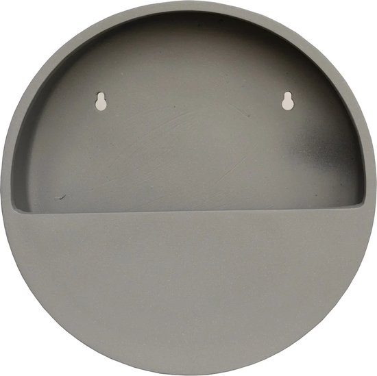 Pot mural suspendu | Accrocher un pot de fleur | Dublin | Gris | Pour l'intérieur et l'extérieur | L37,5xL9xH35 cm