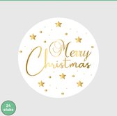 Sluitstickers / Cadeaustickers Kerst 24 stuks - Merry Christmas