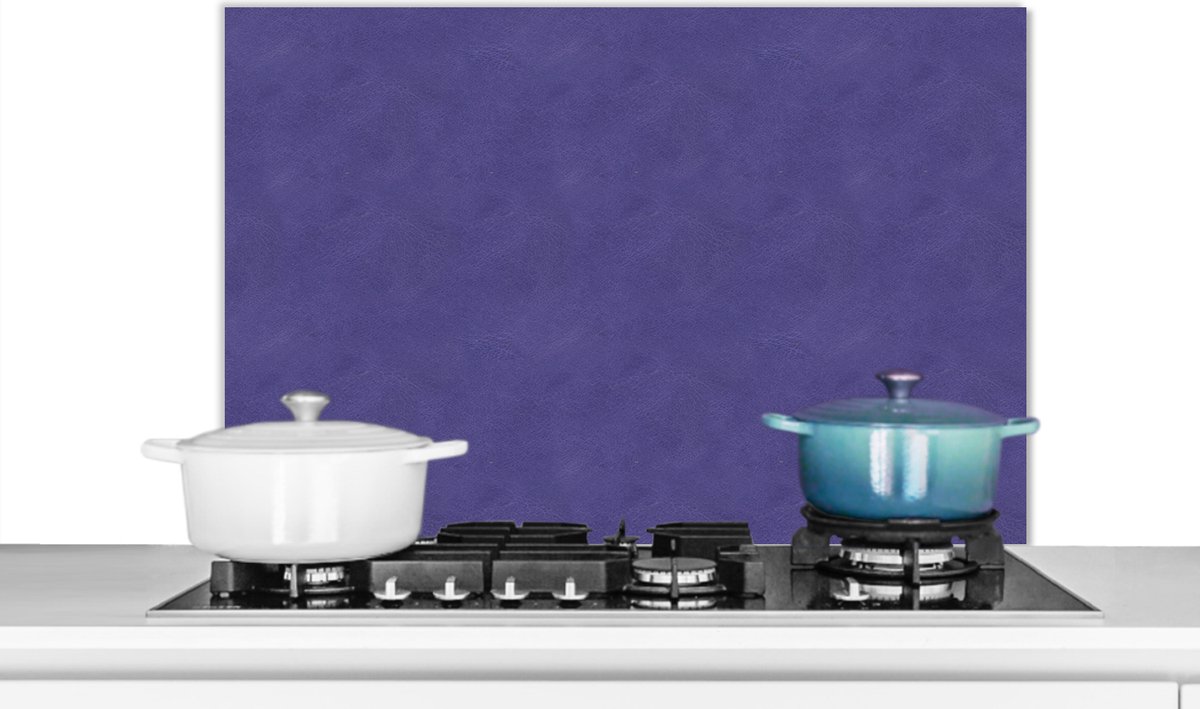 Spatscherm keuken - Achterwand - Leer - Paars - Structuur - Design - Keuken - 90x60 cm - Spatwand
