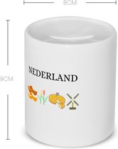 Akyol - nederland Spaarpot - Amsterdam - toeristen nederlanders - rood wit blauw - holland - cadeau - kado - 350 ML inhoud