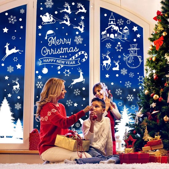 Kerst raamstickers 269stuks Raam decoratie Kerstmis Kerst