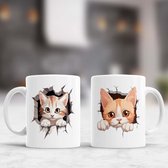 Mok Bon Jour - Cats - Gift - Cadeau - CatLovers - Meow - KittyLove - Katten - Kattenliefhebbers - Katjesliefde - Prrrfect