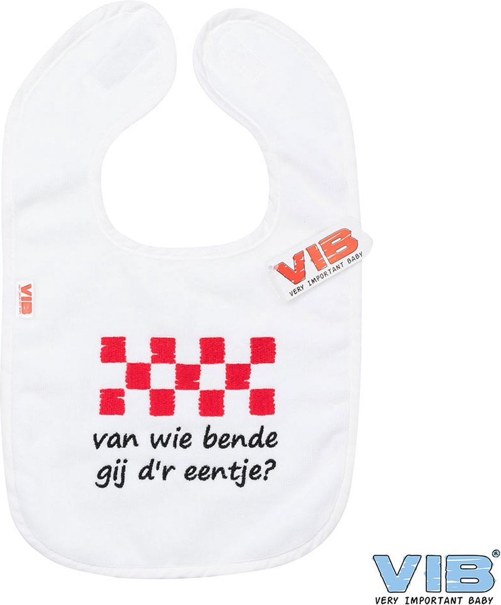 Goedkoopste VIB® - Slabbetje Luxe velours - Van wie bende gij d'r eentje - Babykleertjes - Slabbetjes - zwangerschap aankondiging - baby aankondiging