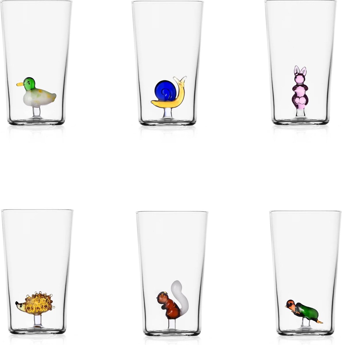ichendorf glas longdrink animal farm set van 6