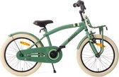 Vélo pour enfants AMIGO 2Cool - Vélo pour garçon de 18 pouces - avec support - Frein à rétropédalage - Vert