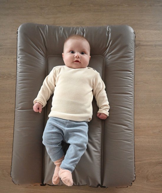 steff - aankleedkussen - 70x50 cm - bruin taupe - met kwaliteitslabel OEKO-TEX standard 100 — afbeelding 2