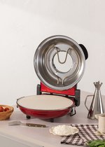 CREATE PIZZA MAKER Elektrische Stenen Pizzaoven - Regelbare Thermostaat - Campings en Caravans - Ø31 cm - Rood