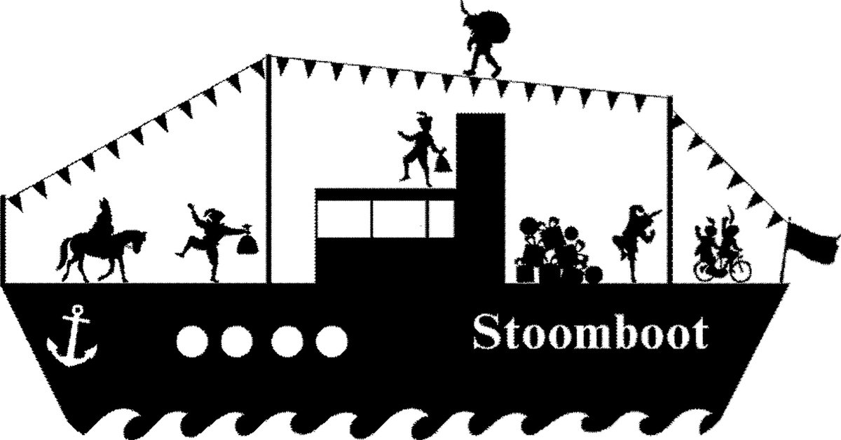 Sinterklaas raamsticker Stoomboot