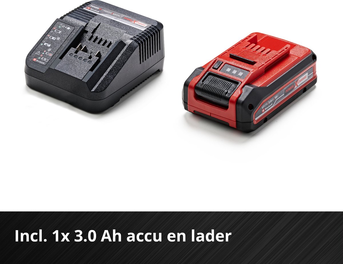 Einhell Accu Grasmaaier GE-CM 18/30 Li Kit - Power X-Change - 18 V/Li-ion - Maaibreedte: 30 cm - Aanbevolen gazonoppervlakte: tot 150 m² - 25 L opvangzak - Maaihoogte: 30-70 mm - Incl. 3.0 Ah Accu en lader – foto 6