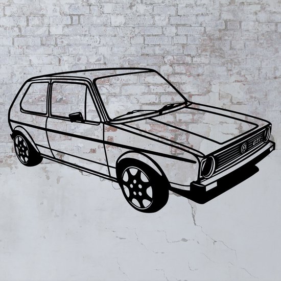 Foto: Rs creations volkswagen golf 1 gti 50cm muurdecoratie oldtimers auto s vw golf cadeau mancave