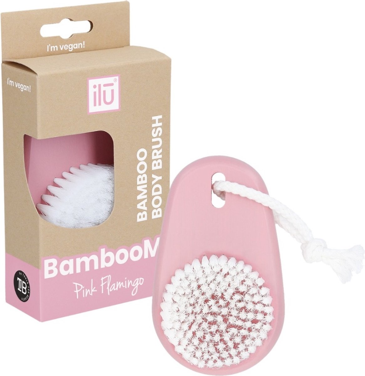 ilu - Bamboom! Body Brush Bamboo - Pink Flamingo