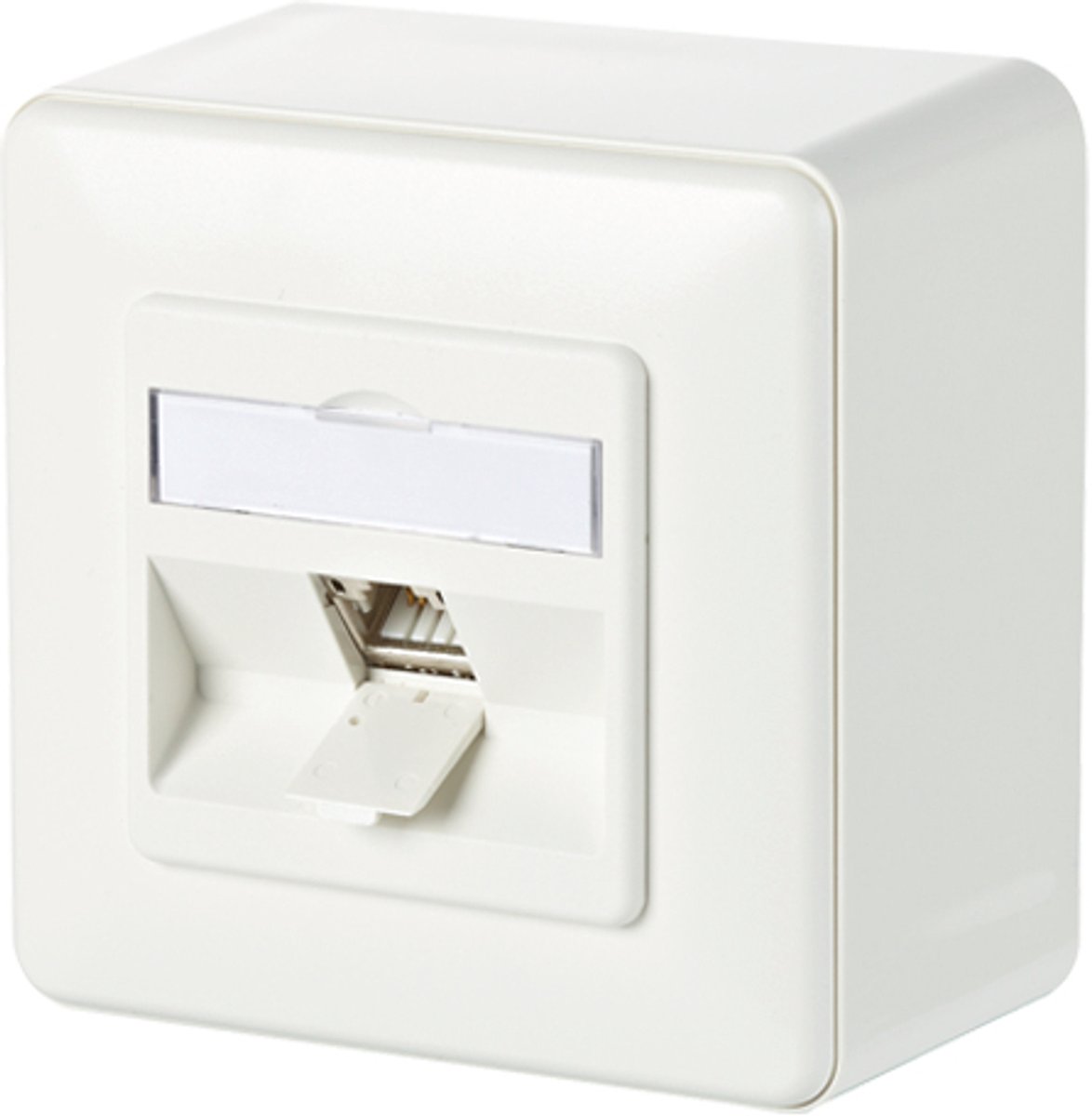 Metz Connect 130B11D10002-E Netwerkdoos Opbouw Cat 6A 1 Poort Zuiver Wit