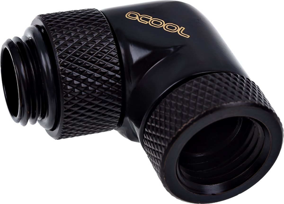 RACCORD COUDÉ POUR G1/4 ALPHACOOL EISZAPFEN (NOIR)