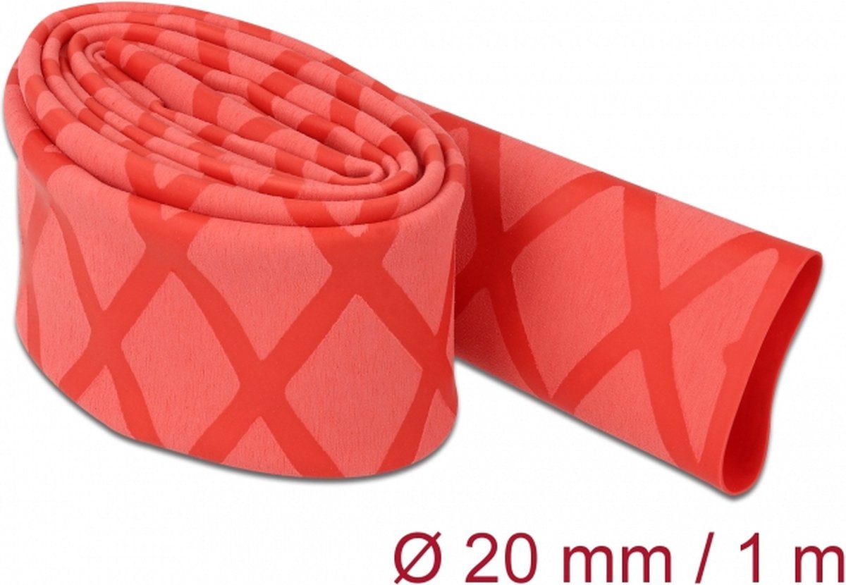 19594 - Heat shrink tube - Red - Polyolefin - 100 cm - 2 cm - 1 pc(s)